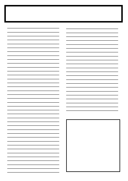 Newspaper writing template
