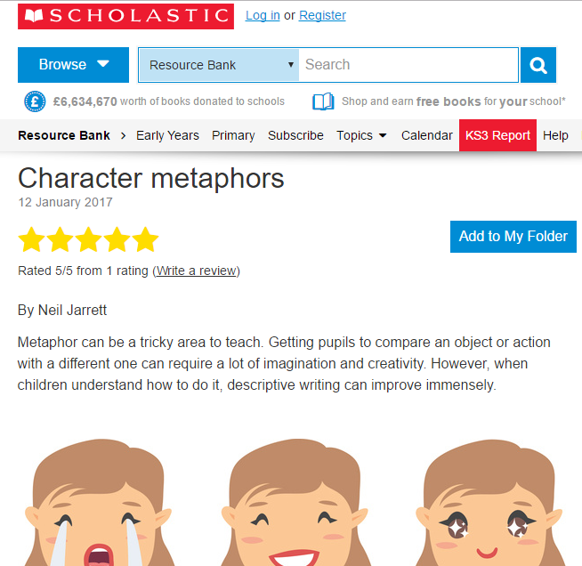 Character metaphors – an online resource.