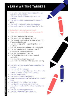 Year 6 Writing Targets